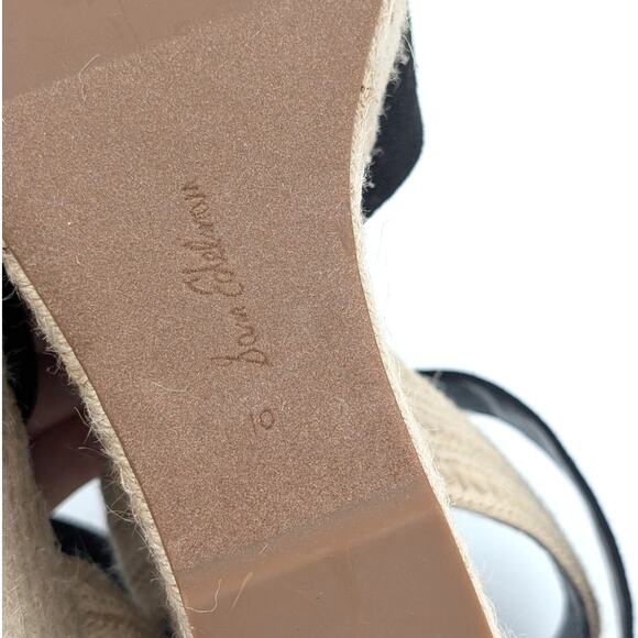 Sam Edelman Vada Wedge Ankle Strap Sandal Women's Black Size US10 EU40 - Picture 7 of 10